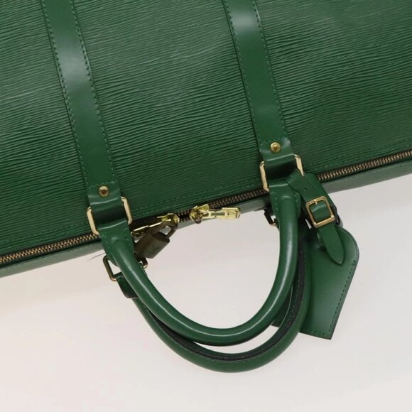 LOUIS VUITTON Epi Keepall 50 Boston Bag Green - Picture 6 of 16